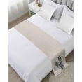 thumbnail image 1 of Xipuska Halloween Skull Bed Runners for Cal King Size Bed, Decorative Bed Throws for Foot of Bed, Horrible Skeleton Marriage Forever Love Bed Runner Sofa Throw Bedding Scarf Slipcover for Bedroom, 1 of 6