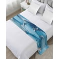 thumbnail image 1 of Xipuska Marble Blue Bed Runners for Cal King Size Bed, Decorative Bed Throws for Foot of Bed, Modern Aesthetics Abstract Impressionist Bed Runner Sofa Throw Bedding Scarf Slipcover for Bedroom, 1 of 6