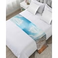 thumbnail image 1 of Xipuska Ocean Bed Runners for Twin Size Bed, Decorative Bed Throws for Foot of Bed, Beach Sand Blue Sky Waves Scenery Summer Horizon Bed Runner Sofa Throw Bedding Scarf Protector Slipcover, 1 of 6