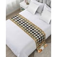 thumbnail image 1 of Xipuska Orange Pumpkins Fall Bed Runners for Cal King Size Bed, Decorative Bed Throws for Foot of Bed, Sunflower Thanksgiving Black White Plaid Bed Runner Sofa Throw Bedding Scarf for Bedroom, 1 of 6