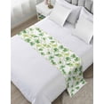 thumbnail image 1 of Xipuska Pastoral Leaves Bed Runners for Twin Size Bed, Decorative Bed Throws for Foot of Bed, Spring Retro Botanical Garden Plant Bed Runner Sofa Throw Bedding Scarf Protector Slipcover for Bedroom, 1 of 6