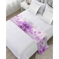 thumbnail image 1 of Xipuska Purple Rose Fantasy Bed Runners for Queen Size Bed, Decorative Bed Throws for Foot of Bed, Elegance Floral Romantic Reflection Bed Runner Sofa Throw Bedding Scarf Slipcover for Bedroom, 1 of 6