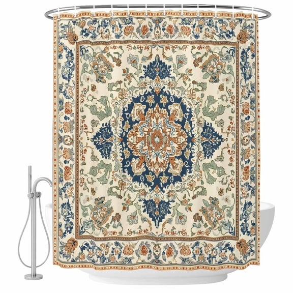 Xipuska Southwestern Shower Curtain - Water Repellent Fabric Shower Curtains Washable, Heritage Antique Boho-Chic Country Decorative Polyester Cloth Bathroom Curtains Modern Bath Decor 36"x72"