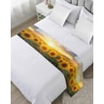 thumbnail image 1 of Xipuska Sunflower Field Bed Runners for Twin Size Bed, Decorative Bed Throws for Foot of Bed, Summer Pastoral Rustic Botanical Floral Bed Runner Sofa Throw Bedding Scarf Slipcover for Bedroom, 1 of 6