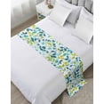 thumbnail image 1 of Xipuska Teal Green Leaves Bed Runners for King Size Bed, Decorative Bed Throws for Foot of Bed, Summer Botanical Pastoral Bed Runner Sofa Throw Bedding Scarf Protector Slipcover for Bedroom/Hotel, 1 of 6