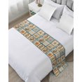 thumbnail image 1 of Xipuska Vintage Starfish Coastal Bed Runners for Cal King Size Bed, Decorative Bed Throws for Foot of Bed, Retro Nautical Shell Seahorse Bed Runner Sofa Throw Bedding Scarf Slipcover for Bedroom, 1 of 6