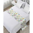 thumbnail image 1 of Xipuska Watercolor Flower Bed Runners for King Size Bed, Decorative Bed Throws for Foot of Bed, Spring Farm Leaf Country Floral Retro Bed Runner Sofa Throw Bedding Scarf Slipcover for Bedroom, 1 of 6