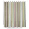 thumbnail image 1 of Xipuska Yellow Green Brown Striped Shower Curtain - Water Repellent Fabric Shower Curtains Washable, Farmhouse Modern Stripes Art Decorative Cloth Bathroom Curtains Modern Bath Decor 72"x72", 1 of 6