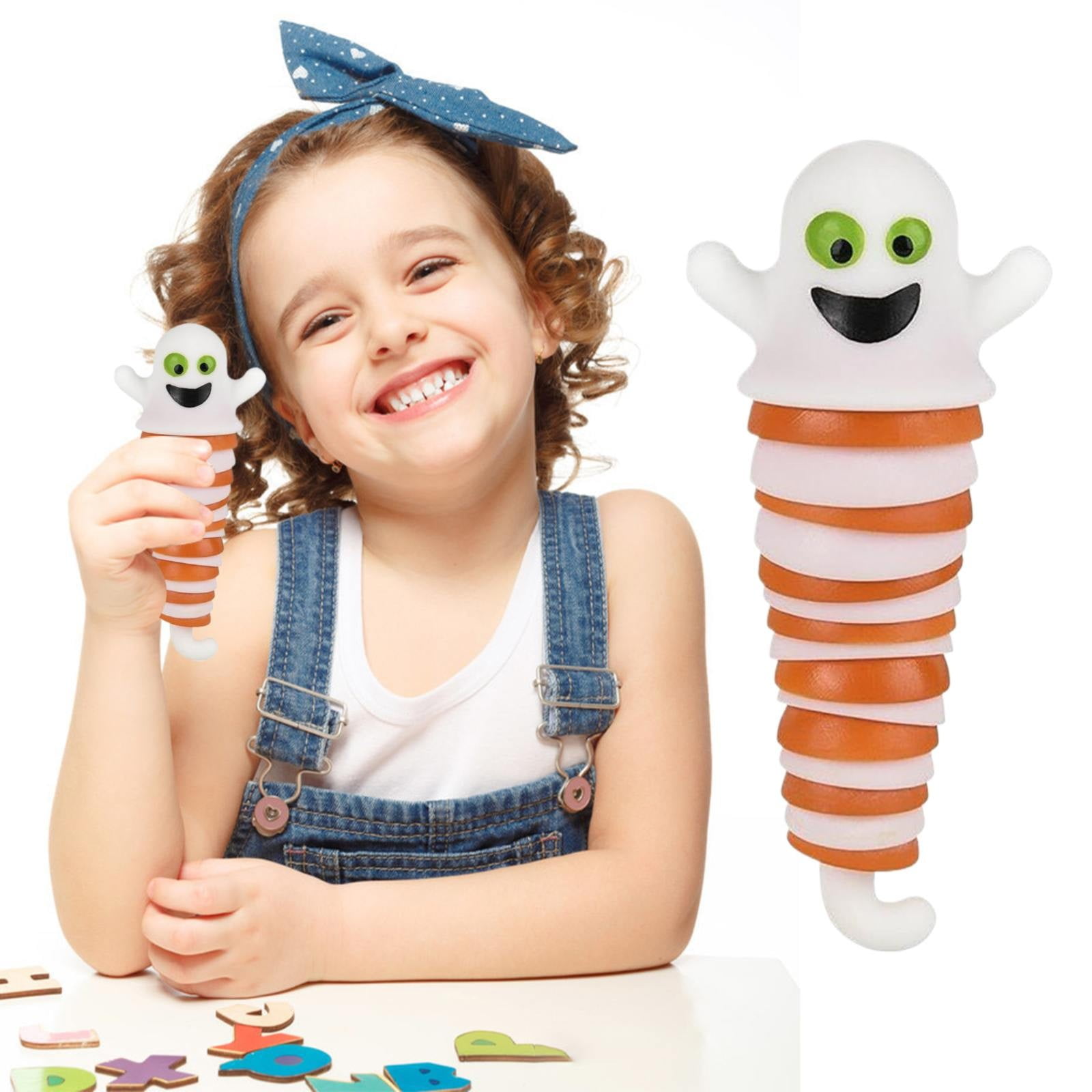 Xirolun Halloween Wiggle Articulated Moving Holloween Toy，4 Colors To