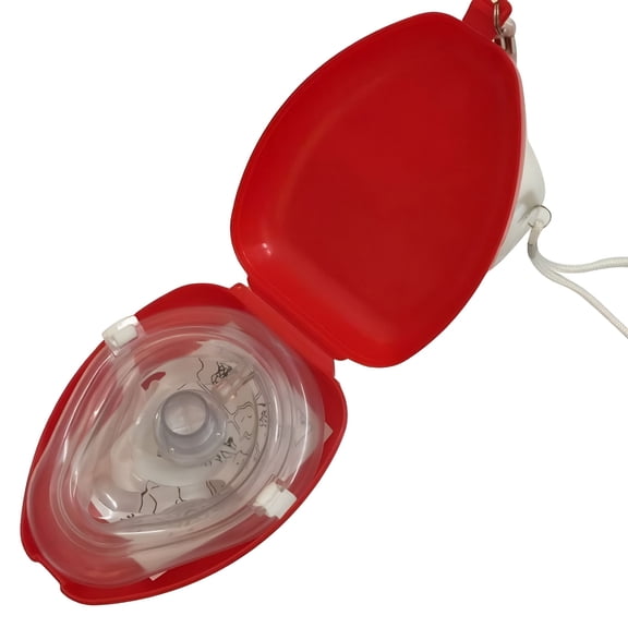 Xirqi Portable CPR Rescue Breathing Mask With One-Way Valve, Clear Pocket Resuscitator