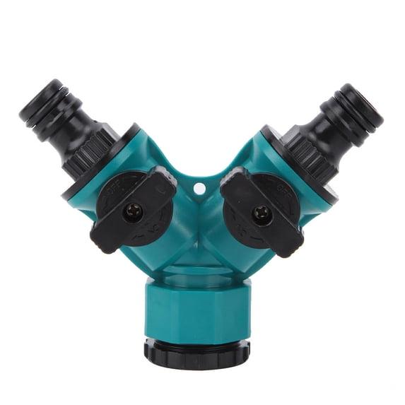 Xirurus 1/2"‑3/4" Y‑Shunt Faucet Adapter – Rust‑Proof, Quick‑Connect Garden Hose Valve with 90° Rotating Knob