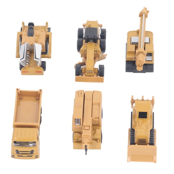 Xirurus 1/64 Scale Alloy Construction Trucks Toy Set Educational Kids Vehicles 6 Pieces Development Toy