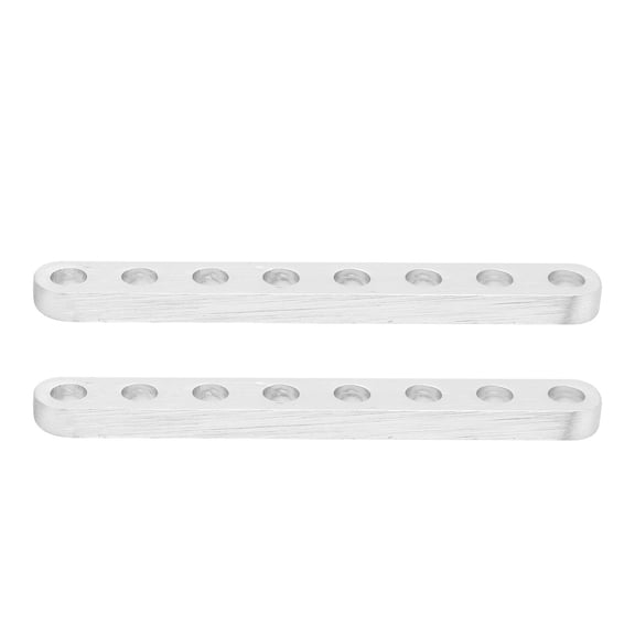 Xirurus 1 Pair Robotic Structure Flat Beam Part Accessory 8 Holes Model 3102-0008-0064 Aluminum Hardware 4x8x64mm / 0.15x0.31x2.51 inches For DIY Projects
