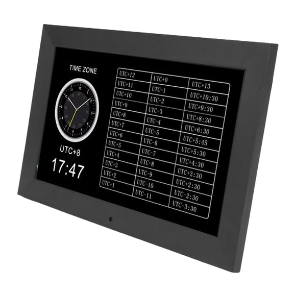Xirurus 10 Inch WiFi Digital Calendar Alarm Clock with Temperature Day and Date Display Easy Settings for Home Office Desk US Plug 100-240V Smart Display