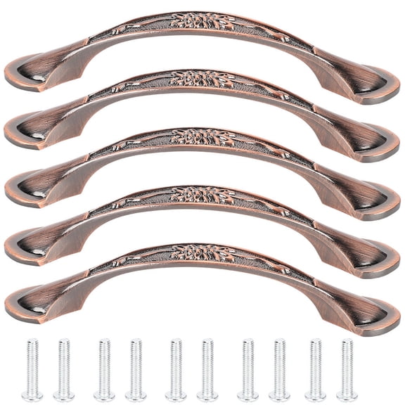 Xirurus 10Pack Zinc Alloy Cabinet Pull Handles  96mm Spacing, 4.40.6 Thick, 0.86lb Each  3D Floral Design, Durable, Easy Install