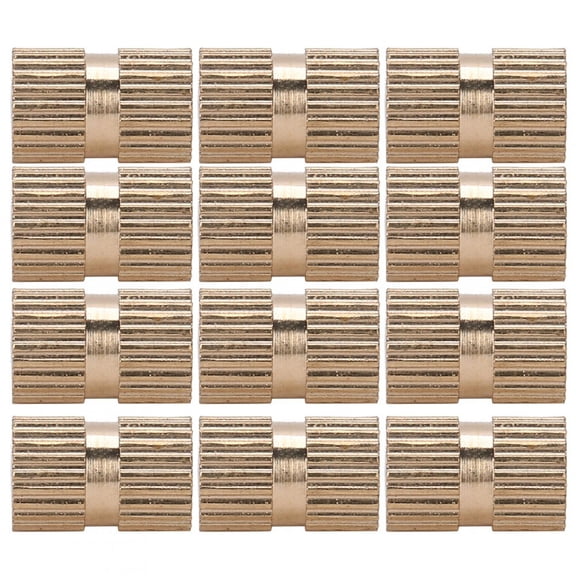 Xirurus 100-Piece Professional Knurled Copper Nut Hardware Threaded Insert Hand Craft Accessory M4 x 10 x 6 mm Metal Inserts for 3D Printing, Woodworking, and General DIY Fastening Projects