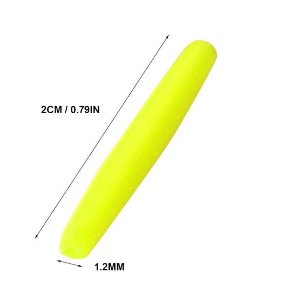 Xirurus 100pcs Durable Tear Drop Indicator Fishing Floats Bobber Tackle Accessory, High Visibility Plastic Strike Indicators for Gloomy Days, Yellow L (0.79 inches / 2 cm)