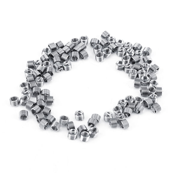 Xirurus 100pcs M4 Stainless Steel SS304 Coiled Wire Helical Screw Thread Inserts (M4*0.7*1.5 D) - Premium Thread Repair Insert for Aluminum and Metal Components, Heavy Duty Fastener Assortment Pack