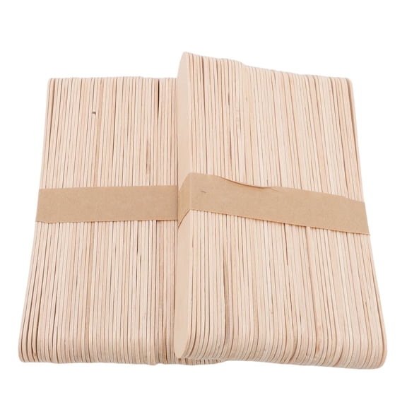 Xirurus 100pcs Wooden Wax Applicator Sticks Portable Disposable Hair Removal Spatulas for Facial Brows Small Areas (5.9 inches / 15 cm)