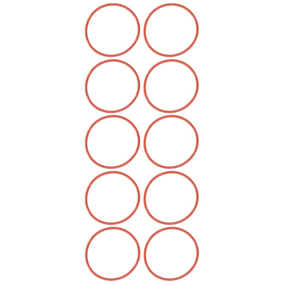 Xirurus 10Pcs Premium Rubber Sealing Ring Accurate Heat-Resistant Valve Plate O-Rings for Air Compressor Vacuum Pump, Red