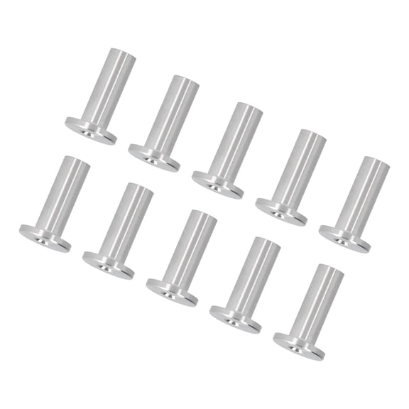 Xirurus 10Pcs T316 Stainless Steel Cable Railing Protector Sleeves 1/8 inch / 3.17 mm, High Tensile Strength Anti Fatigue Weatherproof Straight Post Protectors for Deck Hardware