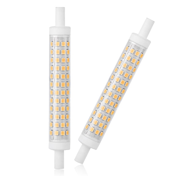 Xirurus 10W R7S LED Light Bulb, 1100LM Double Ended Halogen Replacement Lamp, Warm White 2800K-3000K, AC85-265V Energy Saving General Purpose Home Lighting (2 Pack)