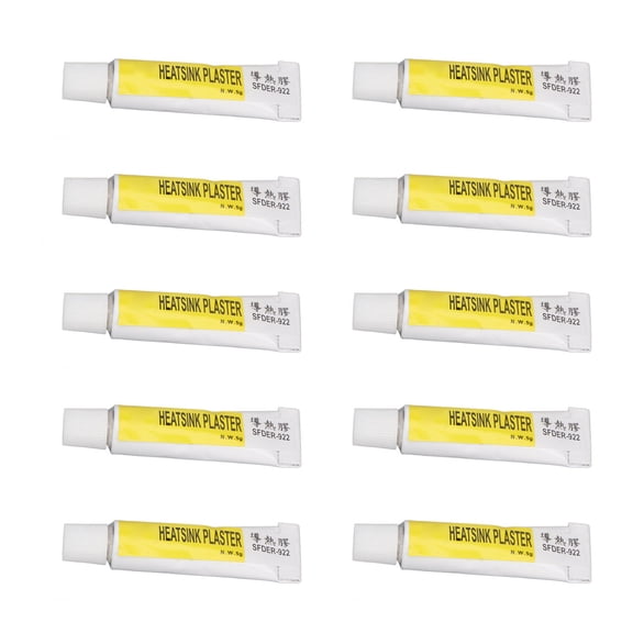 Xirurus 10pcs Thermal Conductive Glue 5g Tubes (0.176 oz) Strong Adhesion Heatsink Plaster for PC Laptop GPU LED