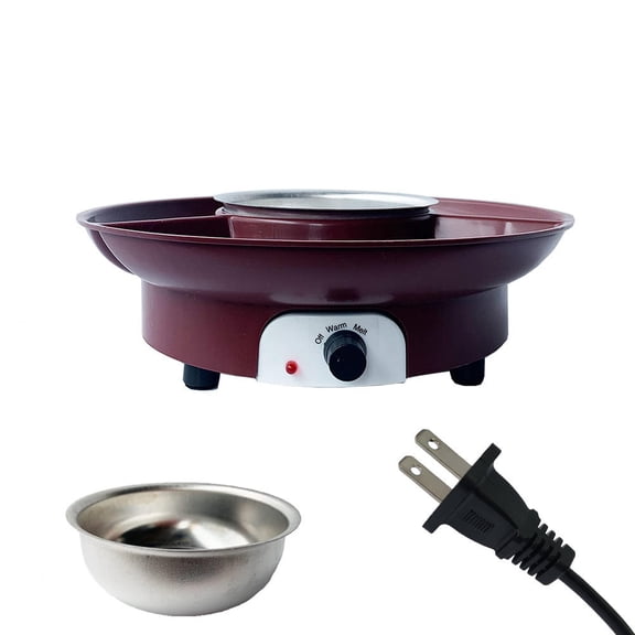 Xirurus 11" Electric Fondue Maker with 2 Dipping Forks, Removable Tray, Dual Heat & Warm Settings for Chocolate, Cheese & Dessert Dips