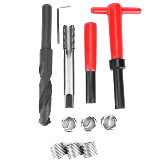 Xirurus 11Pcs Thread Repair Kit Stainless Steel Twisted Drill Wrench Tap Insertion Tool M16x1.5