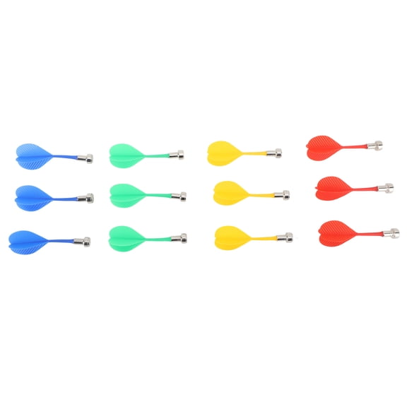 Xirurus 12Pcs Magnetic Darts Plastic Replacement Darts for Magnet Dartboard Kids Adults Target Game Toys Red Green Blue Yellow