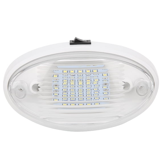 Xirurus 12V 400lm LED Ceiling Light High Brightness Interior Lamp for Car RV Yacht Boat Trailer Automotive Interior Lights Cold White ABS Material 6.3 in