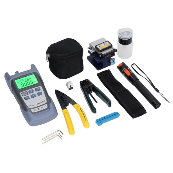Xirurus 15Pcs Optical Fiber Power Meter Optic Cable Tester Tool Set Kit for Communication, Professional Testing Equipment, 9.45 inches / 24 cm Length[cite: 1]