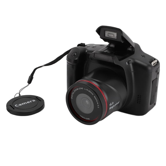 Xirurus 16MP Digital Camera 1080P FHD 16X Zoom 2.4 Inch Screen Compact Travel Camera, Black