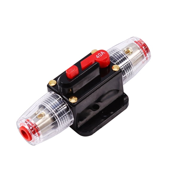 Xirurus 1pc 12V DC 40A Circuit Breaker Reset Fuse Resettable Convenient Easy Use for Car Audio 3.94 inches / 10 cm