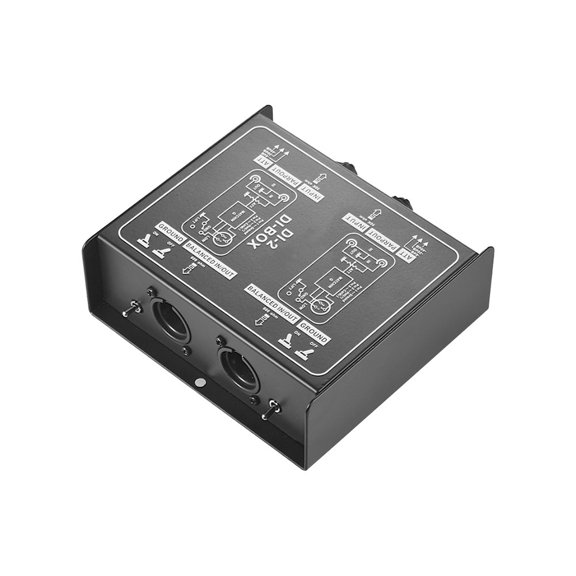 Xirurus 2-Channel Passive Audio Direct Box Guitar Signal Isolator Impedance Converter with Ground Lift