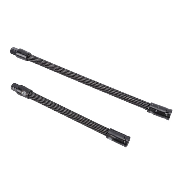 Xirurus 2 Pcs 1/2 Inch Drive Flexible Socket Extension Bar 9.84 in 13.78 in Bendable Extender Set for Narrow Space