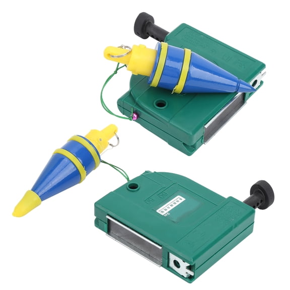 Xirurus 2-Piece Magnetic Plumb Bob Set Heavy Duty Wire Hammer Leveling Tool with 3 Meter 9.8ft Automatic Line Drop for Builders and Masons Green High Accuracy