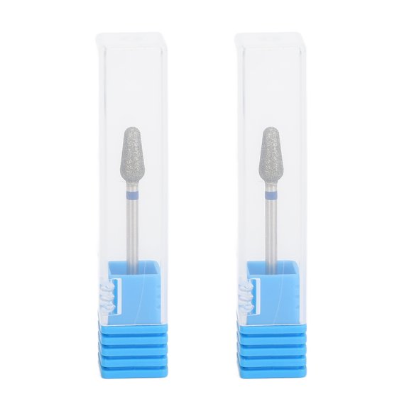 Xirurus 2-Piece Nail Art Drill Bits Coarse Grade Tungsten Steel Rough Surface Dead Skin Remover Polishing Heads Tool for Manicure Grinding Machine Blue