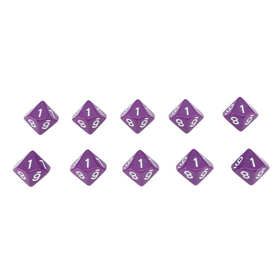 Xirurus 20 Pieces 10-Sided Polyhedral Dice Set Plastic Number Dice for Tabletop Role Playing Games, Math Learning Education, Home Party Decorations, D10 Dice Pack, Purple Colored, 3.94 in / 10 cm