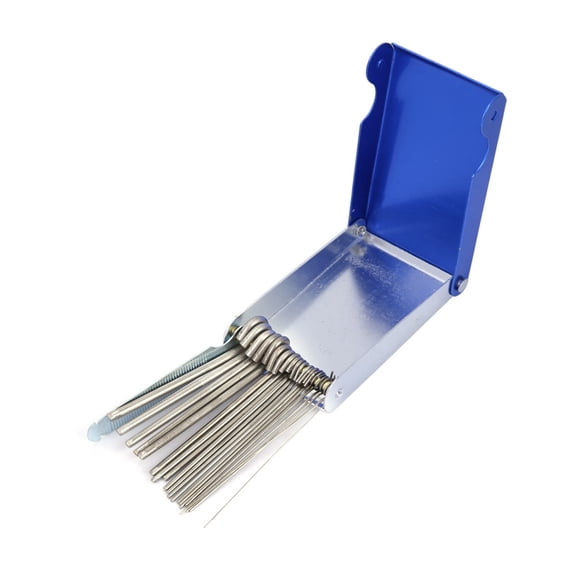 Xirurus 23-Piece Stainless Steel Gas Welding Tip Nozzle Cleaner and File Set, Heavy-Duty Universal Torch Maintenance Tool Kit for Precision Soldering, Cutting Nozzles, and Metalworking Equipment