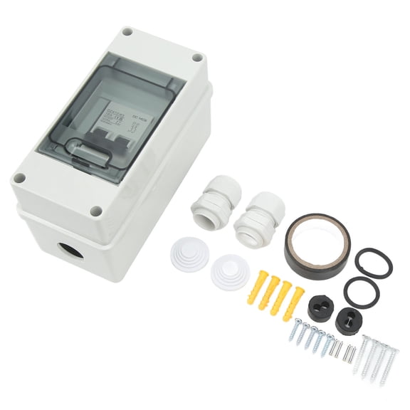 Xirurus 2P Miniature Circuit Breaker 16A IP65 Waterproof DC Disconnect Switch for Solar Photovoltaic System 1000V Safe Protection PA66 Disconnect Switch Box Equipment Reliable Electrical Breakers