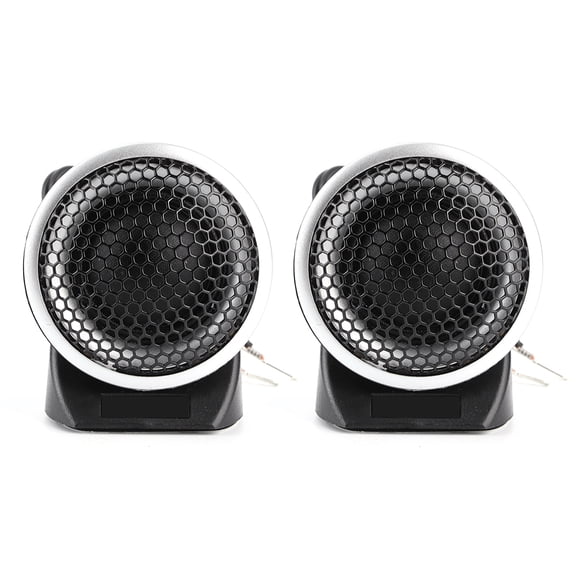 Xirurus 2PCS 150W Car Tweeter Speakers 92dB Silk Dome Mini Horn Replacement for Car Audio System 12V Black and Silver (2 inches / 5.08 cm) High Frequency Tweeters with Wiring Harness Universal Fit