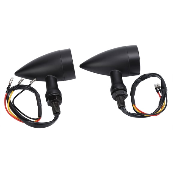 Xirurus 2PCS Motorcycle Turn Signal Lamp Amber LED Driving Indicator Light 12V 10mm / 0.39 inches Thread Diameter Aluminum Retro Universal Fit For Motorcycle Dirt Bike Accessories