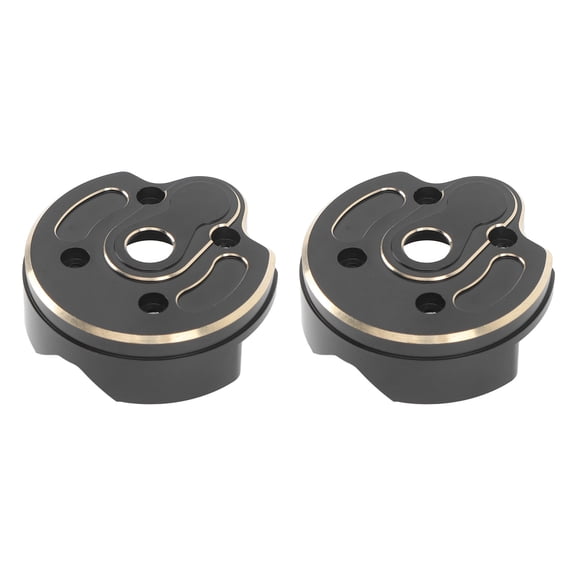 Xirurus 2PCS RC Car Portal Cover Black Brass Rugged Rustproof Steering Knuckle Cap, Fit for Axial 1/10 Capra SCX10 III AR45P Axle Upgrade Parts, Replacement Accessories for Remote Control Crawler