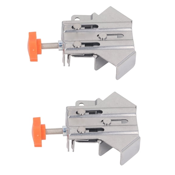 Xirurus 2Pcs Stainless Steel Corner Clamp, Adjustable Right Angle Clip Fixer for Woodworking, 90 Degree Fixing Tool, 7.09 inches / 18 cm