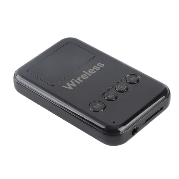 Xirurus 2in 1 Bluetooth 5.0 Transmitter Receiver Wireless Audio Adapter Car FM Digital Display Built-in 300mAh Battery for PC TV Speaker Aux Stereo System 10m Transmission Distance