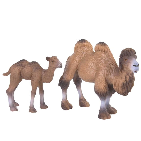 Xirurus 2pcs Miniature Camel Figurine Animal Model Home Decor Educational Toys for Kids