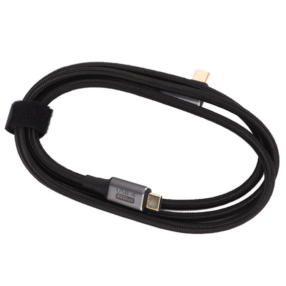 Xirurus 3.9 ft / 1.2m USB C to USB C Cable 40Gbps High Transmission Speed Fast Charging Right Angle Data Cable, Black