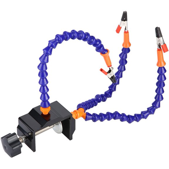 Xirurus 3 Arm Adjustable Soldering Station Table Clip Aluminum Alloy Multi-Arm Welding Tool for Electronics Repair Drone Repair with Magnifying Glass Flexible Arms 11.8 inches / 30 cm