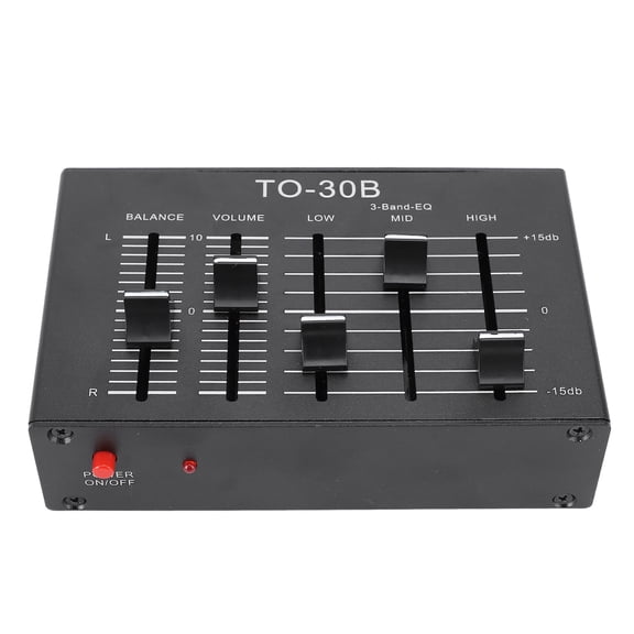Xirurus 3 Band Stereo EQ Equalizer High Medium Low Balance Volume Control Preamp (7.09 inches / 18 cm)